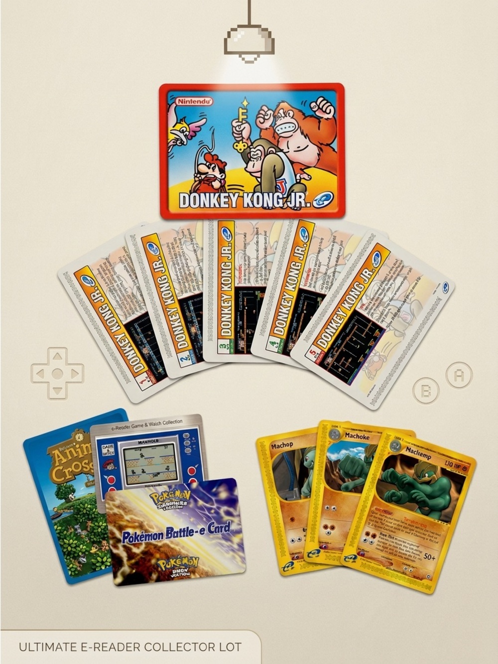 Nintendo GBA e-Reader 11 Card Lot Pokemon Animal Crossing Donkey Kong Game Watch